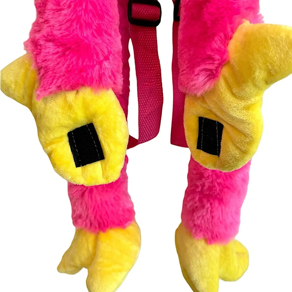 Poppy Playtime Kissy Missy Pink Plush Backpack w/ Back Zipper Pocket